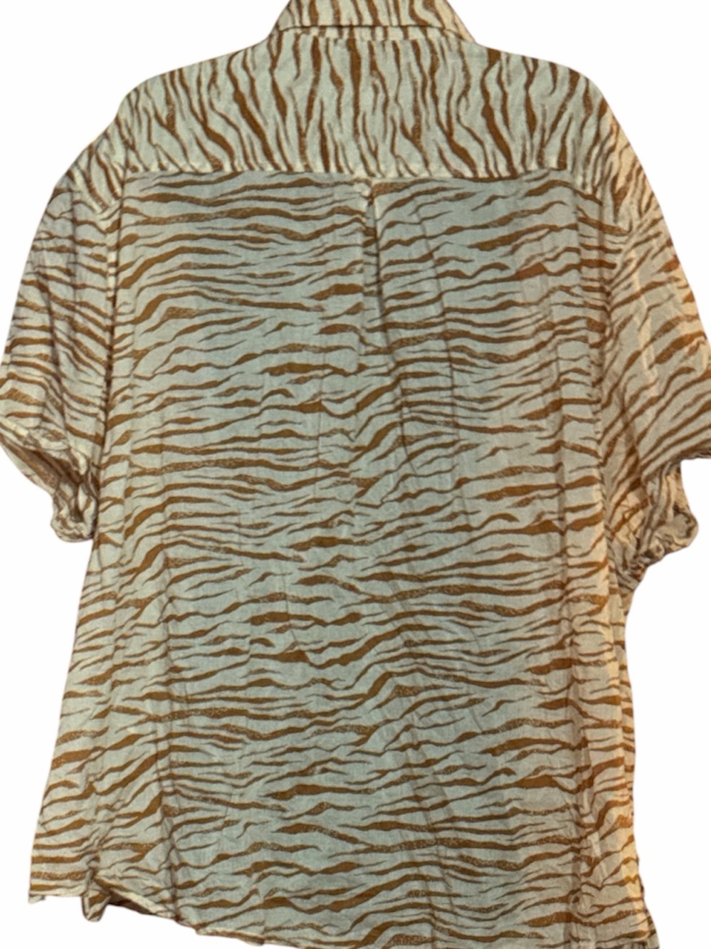 Ava & Viv White and Rust Tiger Stripe Print Dolman Sleeve Top- Size 2X - Picture 4 of 7